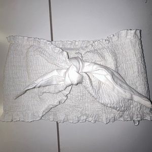 POLLY - tie ruffle tube top